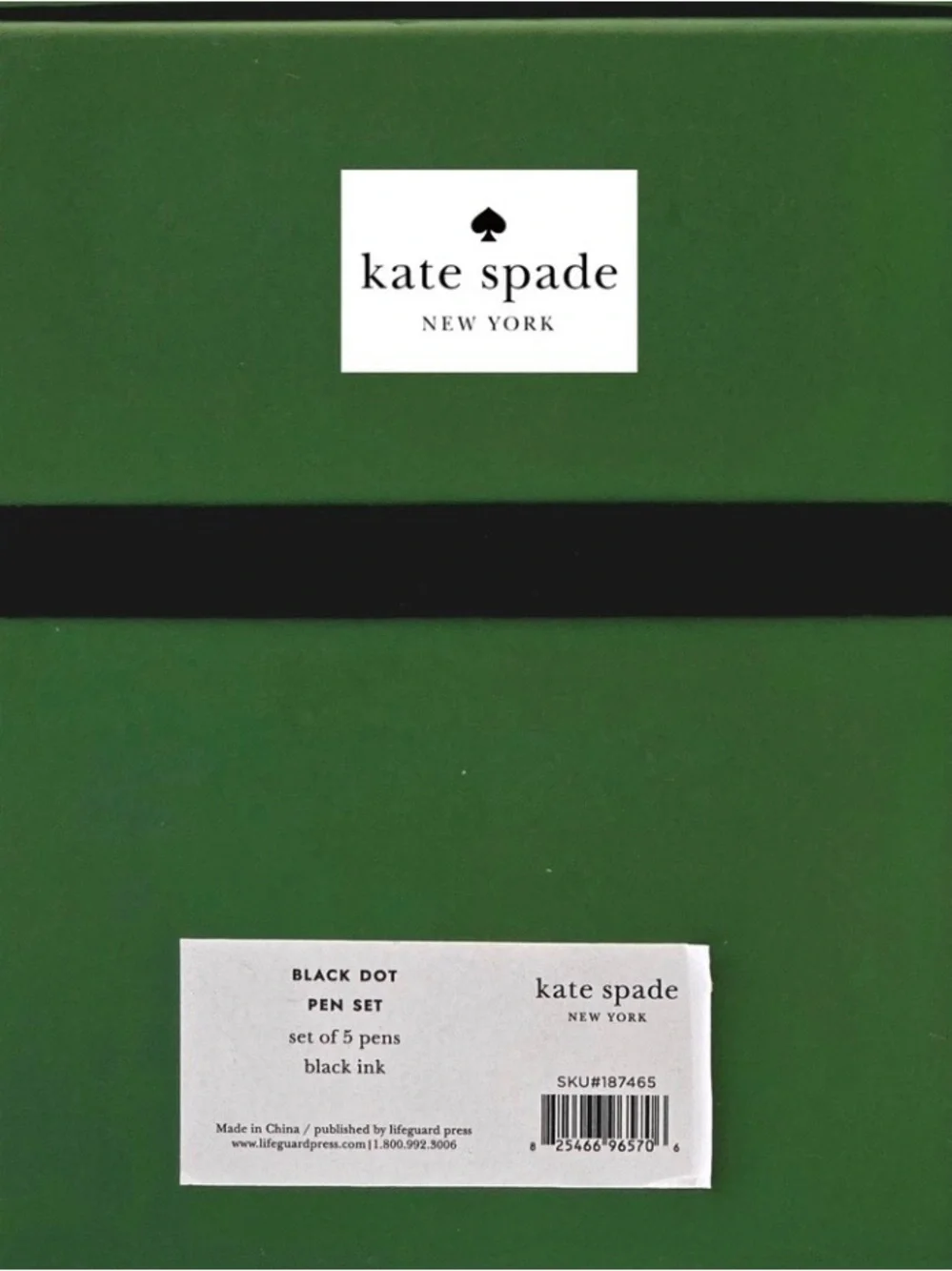 kate spade NEW YORK Black and White Polka Dot Pen Gift Set ( 5 Pens) (NWT)
